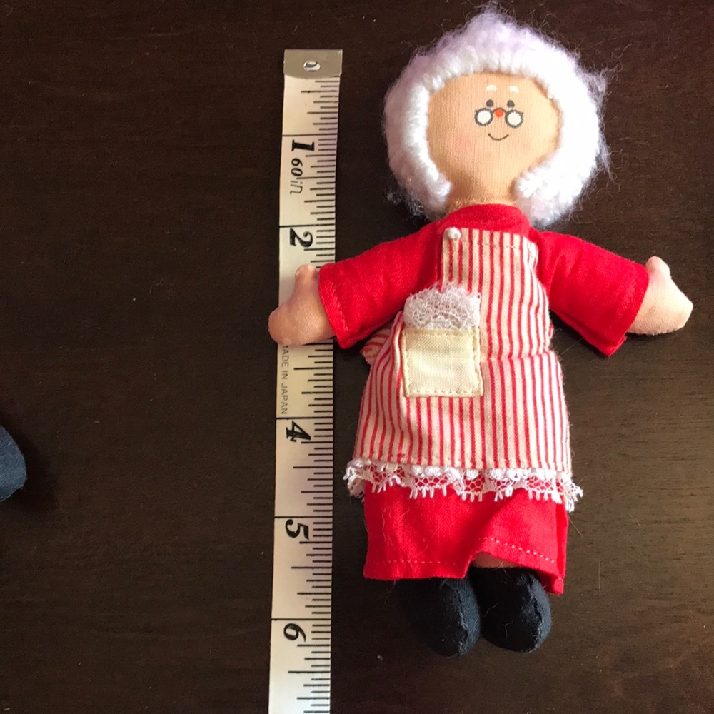 Vintage Hallmark Cards Cloth Mr. Santa Claus and Mrs. Claus Mini Plush Rag Dolls - Picture 8 of 8